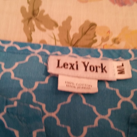 Lexi York Size 10 Blue Swim Suit Coverup Top - Picture 6 of 8